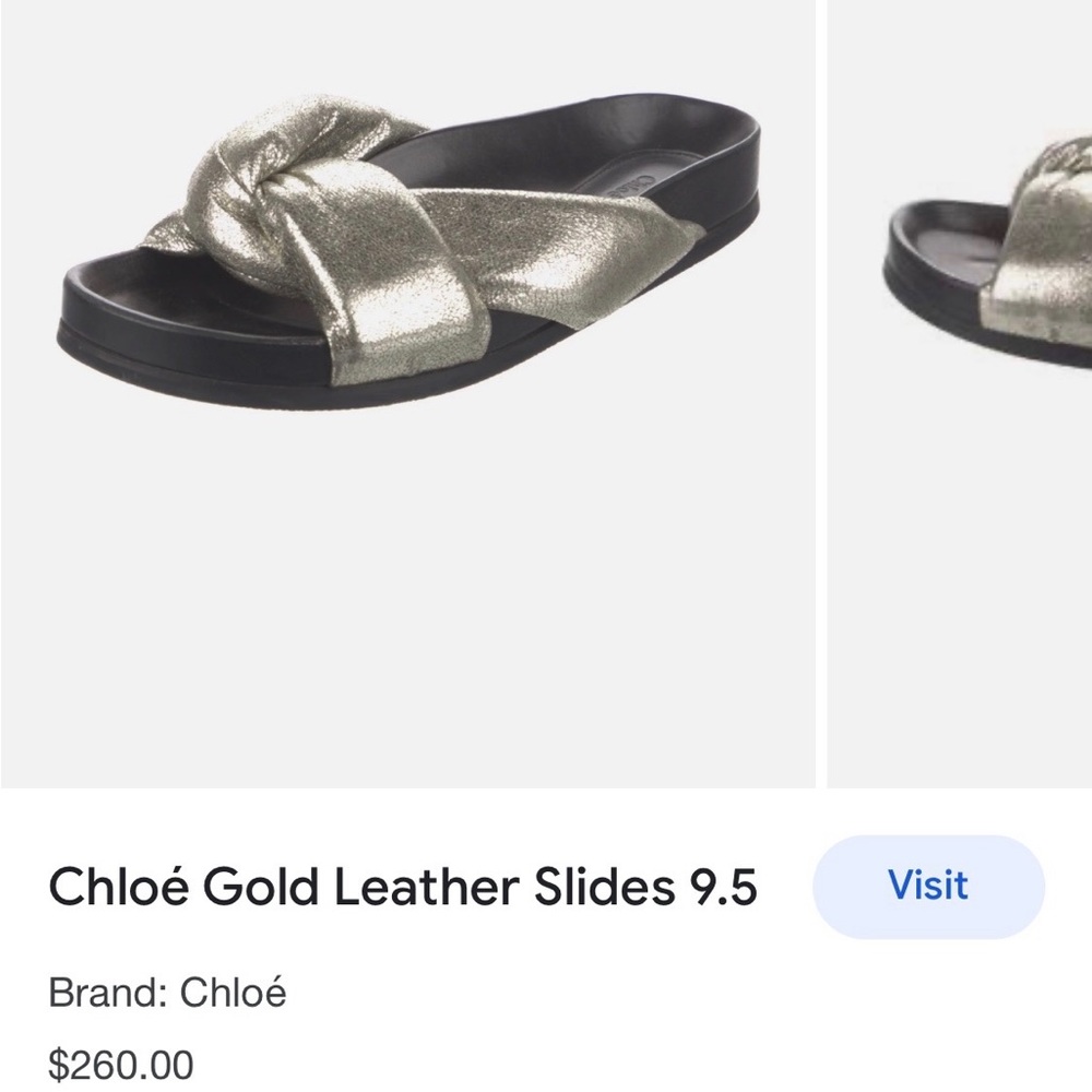 Chloe Nolan leather slides sandals 37